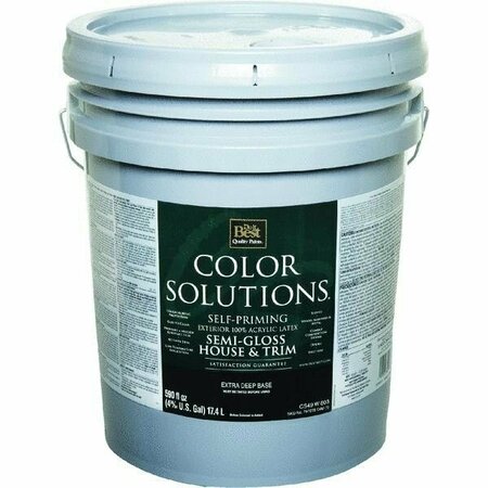 WORLDWIDE SOURCING Color Solutions Latex Semi-Gloss Self-Priming Exterior House And Trim Paint CS49W0803-20